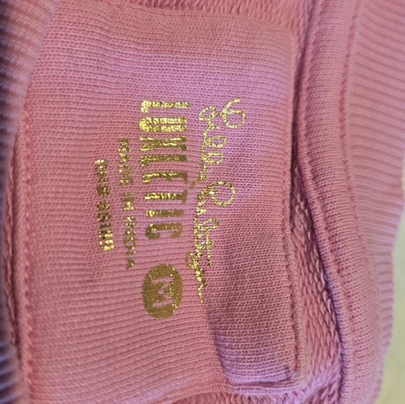Pink Lilly Pulitzer Luxletic Zipper Side Sweatshirt Ladies Medium - Picture 2 of 4